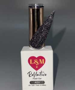 Reflective Glitter Gel  Polish 15ml BLACK