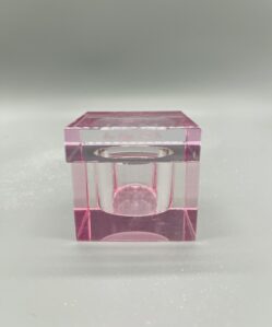 Square Crystal Acrylic Nail Cup With Cap 25ml